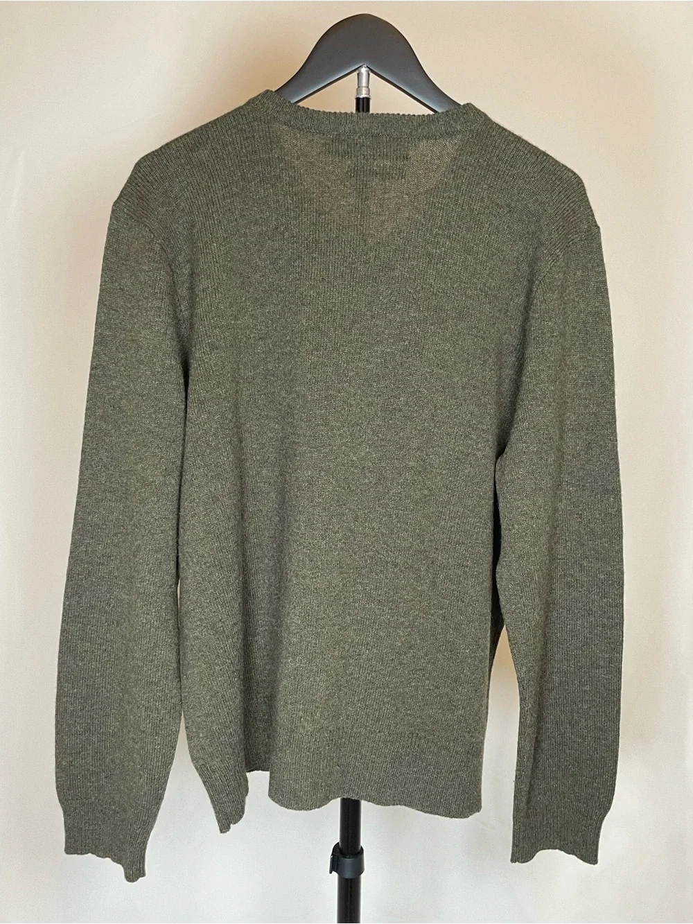Polo by Ralph Lauren Olive Green V-Neck Sweater with Polo Pony